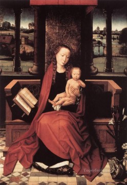 ハンス・メムリンク Painting - 即位する聖母子 1480年 オランダ ハンス・メムリンク